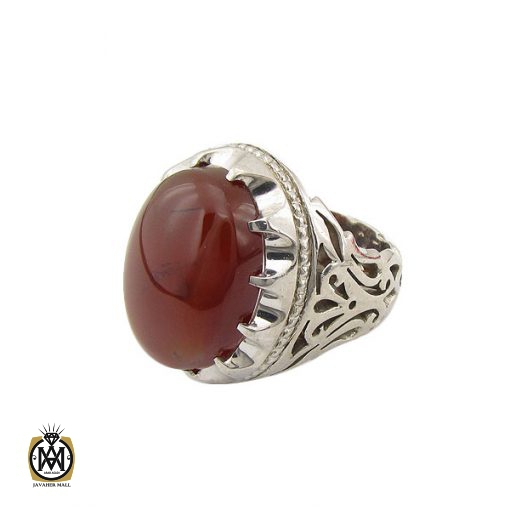 1 انگشتر عقیق یمن مردانه درشت و خوش رنگ – کد 8482 - تصویر 1