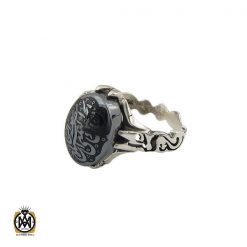 انگشتر حدید سینی با حکاکی ان الحسین مصباح الهدی و سفینه النجاه مردانه - کد 8364 انگشتر حدید سینی با حکاکی ان الحسین مصباح الهدی و سفینه النجاه مردانه - کد 8364