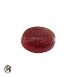 1 نگین تک عقیق یمن با حکاکی و من یتق الله اثر استاد ضابطی - کد 9024
