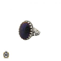 انگشتر حدید سینی با حکاکی ولایه علی بن ابی طالب مردانه - کد 8372 انگشتر حدید سینی با حکاکی ولایه علی بن ابی طالب مردانه - کد 8372