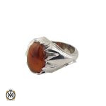 انگشتر عقیق یمن مردانه هنر دست استاد شرفیان - کد 8517