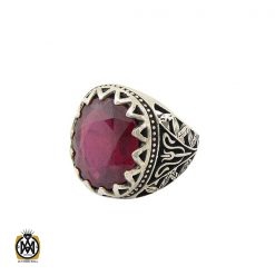 انگشتر یاقوت سرخ آفریقایی خوش رنگ مردانه  - کد 8544 انگشتر یاقوت سرخ آفریقایی خوش رنگ مردانه  - کد 8544