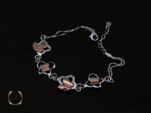1075 دستبند نقره زنانه طرح پروانه - کد1075 - تصویر 5