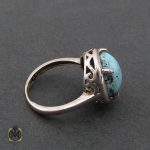 2 انگشتر فیروزه نیشابور زنانه طرح سارینا - کد 2073 - تصویر 2