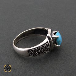 انگشتر فیروزه نیشابوری مردانه - کد 8397 انگشتر فیروزه نیشابوری مردانه - کد 8397