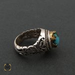 2 انگشتر فیروزه نیشابوری مردانه - کد 8401 - تصویر 2