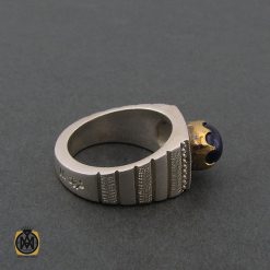 انگشتر یاقوت کبود استار مردانه - کد 8402 انگشتر یاقوت کبود استار مردانه - کد 8402