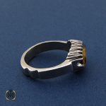 2 انگشتر مردانه سیترین اصل و معدنی - کد 8411 - تصویر 2