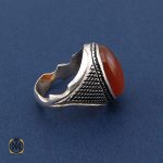 2 انگشتر عقیق یمن مردانه - کد 8419 - تصویر 2