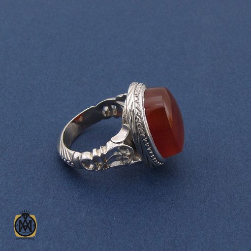 انگشتر عقیق یمن مردانه - کد 8420 - تصویر 2
