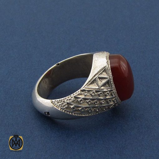 2 انگشتر عقیق یمن مردانه هنر دست استاد رحمانی - کد 8423 - تصویر 2