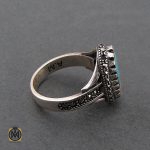 2 انگشتر فیروزه نیشابور زنانه طرح آیدا - کد 2077 - تصویر 2