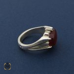 2 انگشتر عقیق یمن مردانه صفوی - کد 8428 - تصویر 2