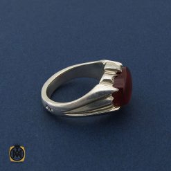 انگشتر عقیق یمن مردانه صفوی  - کد 8428 انگشتر عقیق یمن مردانه صفوی  - کد 8428
