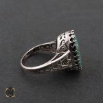 2 انگشتر فیروزه نیشابور زنانه طرح سحر - کد 2079 - تصویر 2