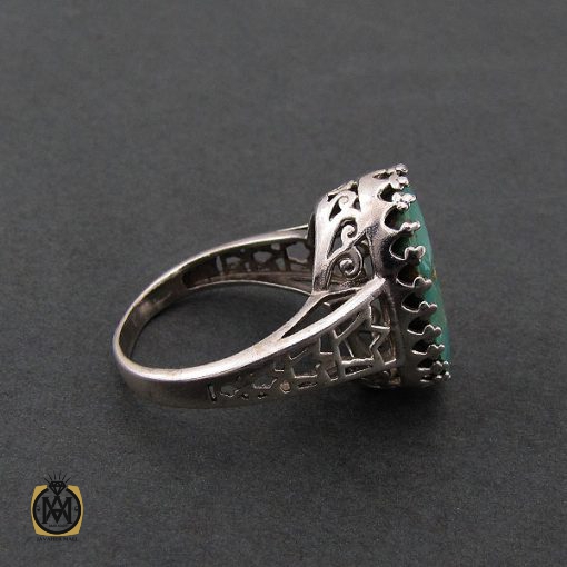 انگشتر فیروزه نیشابور زنانه طرح سحر - کد 2079 - تصویر 2