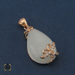 2 مدال چشم گربه زنانه طرح مرجان - کد 3051 - تصویر 2