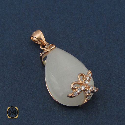 مدال چشم گربه زنانه طرح مرجان - کد 3051 - تصویر 2