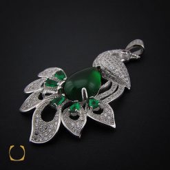 مدال نقره زنانه طرح طاووس - کد 3052 مدال نقره زنانه طرح طاووس - کد 3052