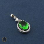 2 مدال نقره زنانه طرح آوین - کد 3060 - تصویر 2