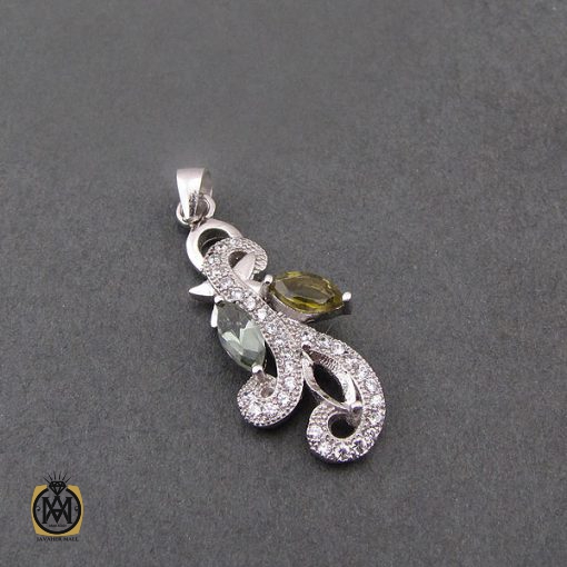 مدال تورمالین زنانه طرح الین - کد 3065 - تصویر 2