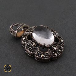 مدال دُر نجف زنانه طرح ارکیده - کد 3070 مدال دُر نجف زنانه طرح ارکیده - کد 3070