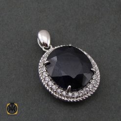 مدال یاقوت کبود زنانه طرح آرمانا - کد 3072 مدال یاقوت کبود زنانه طرح آرمانا - کد 3072