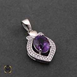 2 مدال آمتیست زنانه طرح آوین - کد 3073 - تصویر 2
