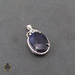 مدال یاقوت کبود زنانه طرح پادینا - کد 3075 - تصویر 2