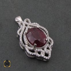 مدال یاقوت سرخ زنانه طرح دریتا - کد 3082 مدال یاقوت سرخ زنانه طرح دریتا - کد 3082