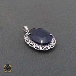 مدال یاقوت کبود زنانه مرغوب و معدنی طرح دلارام - کد 3083 مدال یاقوت کبود زنانه مرغوب و معدنی طرح دلارام - کد 3083