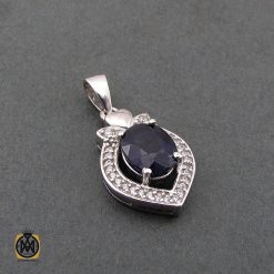 مدال یاقوت کبود زنانه طرح رها - کد 3085 مدال یاقوت کبود زنانه طرح رها - کد 3085