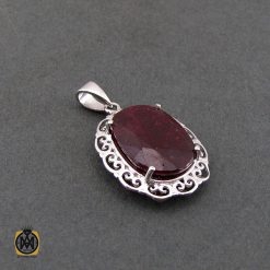 مدال یاقوت سرخ زنانه طرح آوا - کد 3086 مدال یاقوت سرخ زنانه طرح آوا - کد 3086