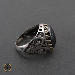 انگشتر حدید سینی با حکاکی ناد علی مردانه - کد 8354 انگشتر حدید سینی با حکاکی ناد علی مردانه - کد 8354