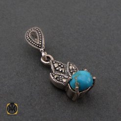مدال فیروزه نیشابوری و مارکازیت زنانه طرح ماهناز - کد 3097 مدال فیروزه نیشابوری و مارکازیت زنانه طرح ماهناز - کد 3097