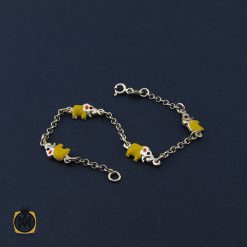 دستبند میناکاری بچه گانه طرح فیل - کد 1074 دستبند میناکاری بچه گانه طرح فیل - کد 1074