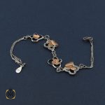 2 دستبند نقره زنانه طرح پروانه - کد1075 - تصویر 2