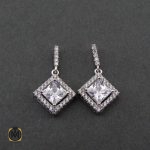 2 گوشواره نقره زنانه طرح سیمین - کد 5035 - تصویر 2
