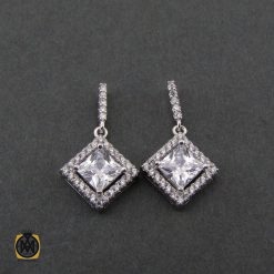 گوشواره نقره زنانه طرح سیمین - کد 5035 گوشواره نقره زنانه طرح سیمین - کد 5035