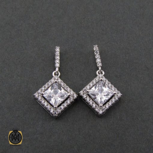 2 گوشواره نقره زنانه طرح سیمین - کد 5035 - تصویر 2