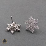 2 گوشواره نقره زنانه طرح تیارا - کد 5037 - تصویر 2