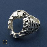 2 رکاب تک انگشتر مردانه دست ساز – کد 8454 - تصویر 2