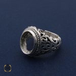 2 رکاب تک انگشتر مردانه دست ساز – کد 8456 - تصویر 2