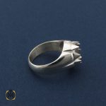 2 رکاب تک انگشتر مردانه دست ساز – کد 8458 - تصویر 2
