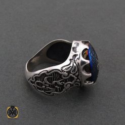 انگشتر حدید سینی با حکاکی ولایه علی بن ابی طالب مردانه - کد 8359 انگشتر حدید سینی با حکاکی ولایه علی بن ابی طالب مردانه - کد 8359