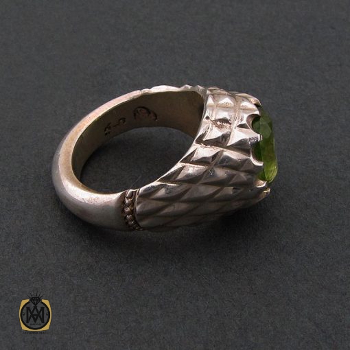 انگشتر زبرجد مردانه دست ساز - کد 8460 - تصویر 2