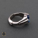 2 انگشتر توپاز آبی مردانه مرغوب و ارزشمند - کد 8463 - تصویر 2