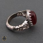 2 انگشتر عقیق یمن مردانه خوش رنگ - کد 8474 - تصویر 2