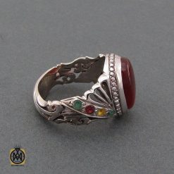 انگشتر عقیق یمن، زمرد و یاقوت مردانه – کد 8477 انگشتر عقیق یمن، زمرد و یاقوت مردانه – کد 8477