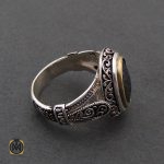 2 انگشتر حدید سینی با حکاکی ان الله بالغ امره مردانه - کد 8361 - تصویر 2
